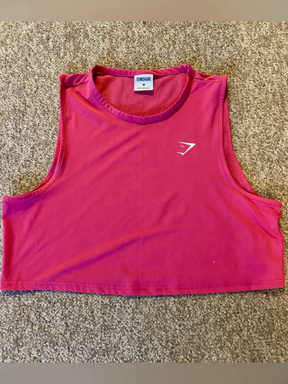 Gymshark Hot Pink Cropped Muscle Tank